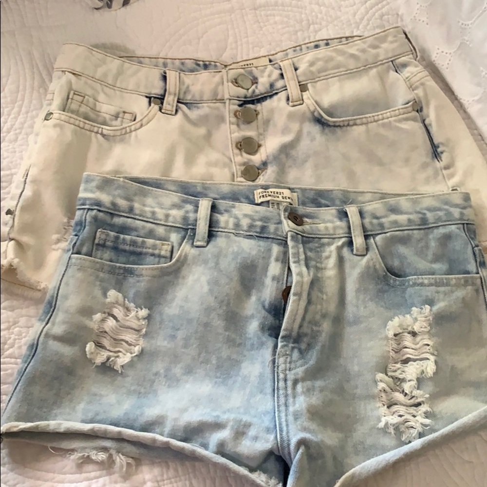 2 Forever 21 Premium Denim Shorts